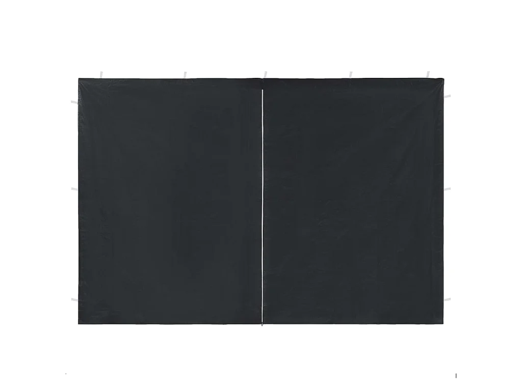 Paroi de Tente de réception 2pcs fermeture éclair PE Anthracite WVGQ9512