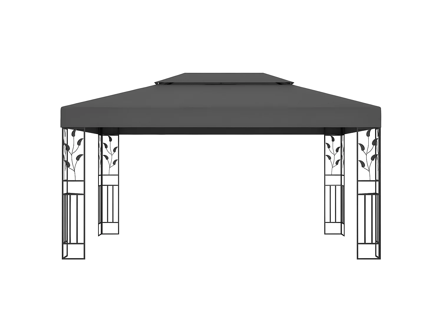 Gazebo - Tenda de recepção com telhado duplo 3x4 m antracite PT384287