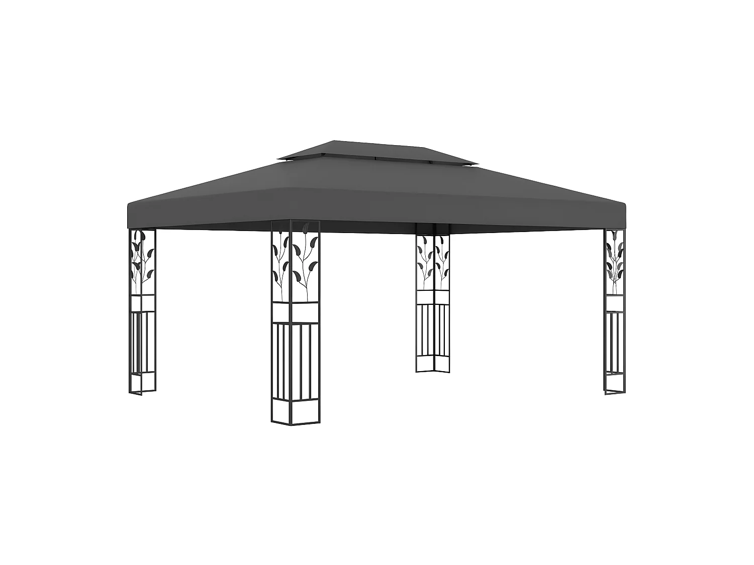 Tonnelle avec double toit 3x4 m Anthracite WVGQ8572