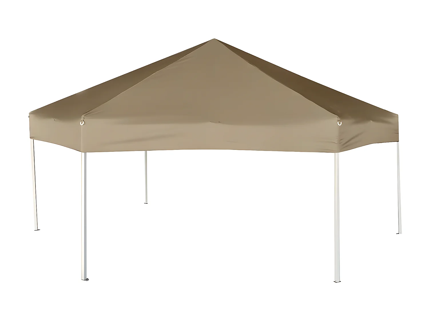 Tonnelle hexagonal et parois latérales 3,6x3,1 m taupe 220g/m² WVGQ5928