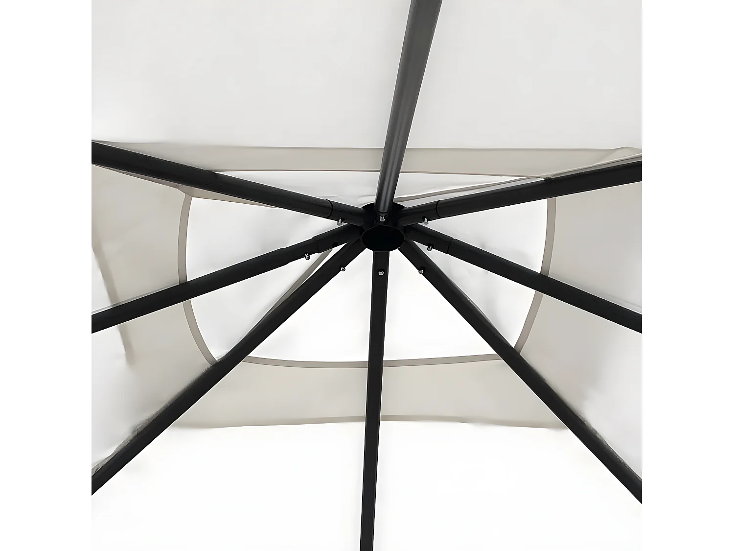 Tonnelle avec revêtement de poteaux 3x3x2,6 m Crème 160 g/m² WVGQ4204