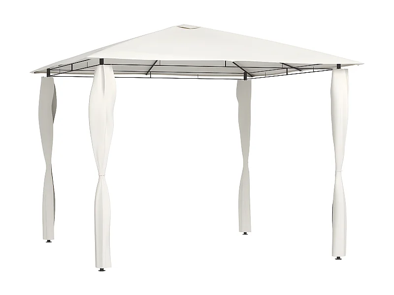 Tonnelle avec revêtement de poteaux 3x3x2,6 m Crème 160 g/m² WVGQ4204