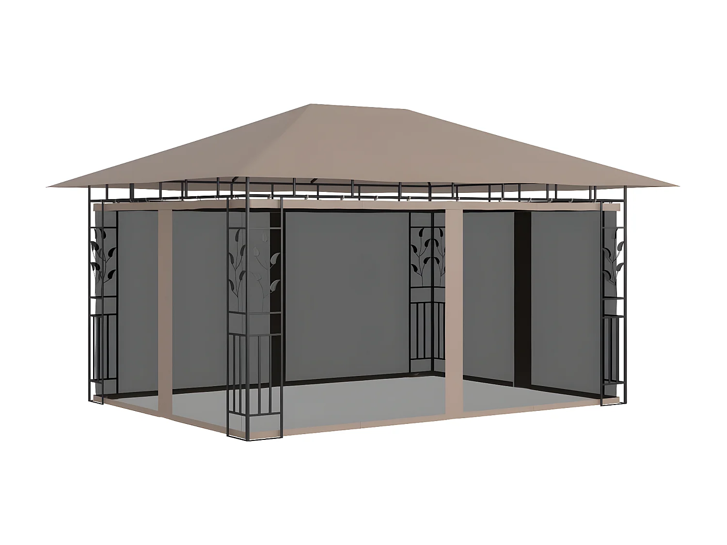 Tonnelle avec moustiquaire 4x3x2,73 m Taupe 180 g/m² WVGQ6011