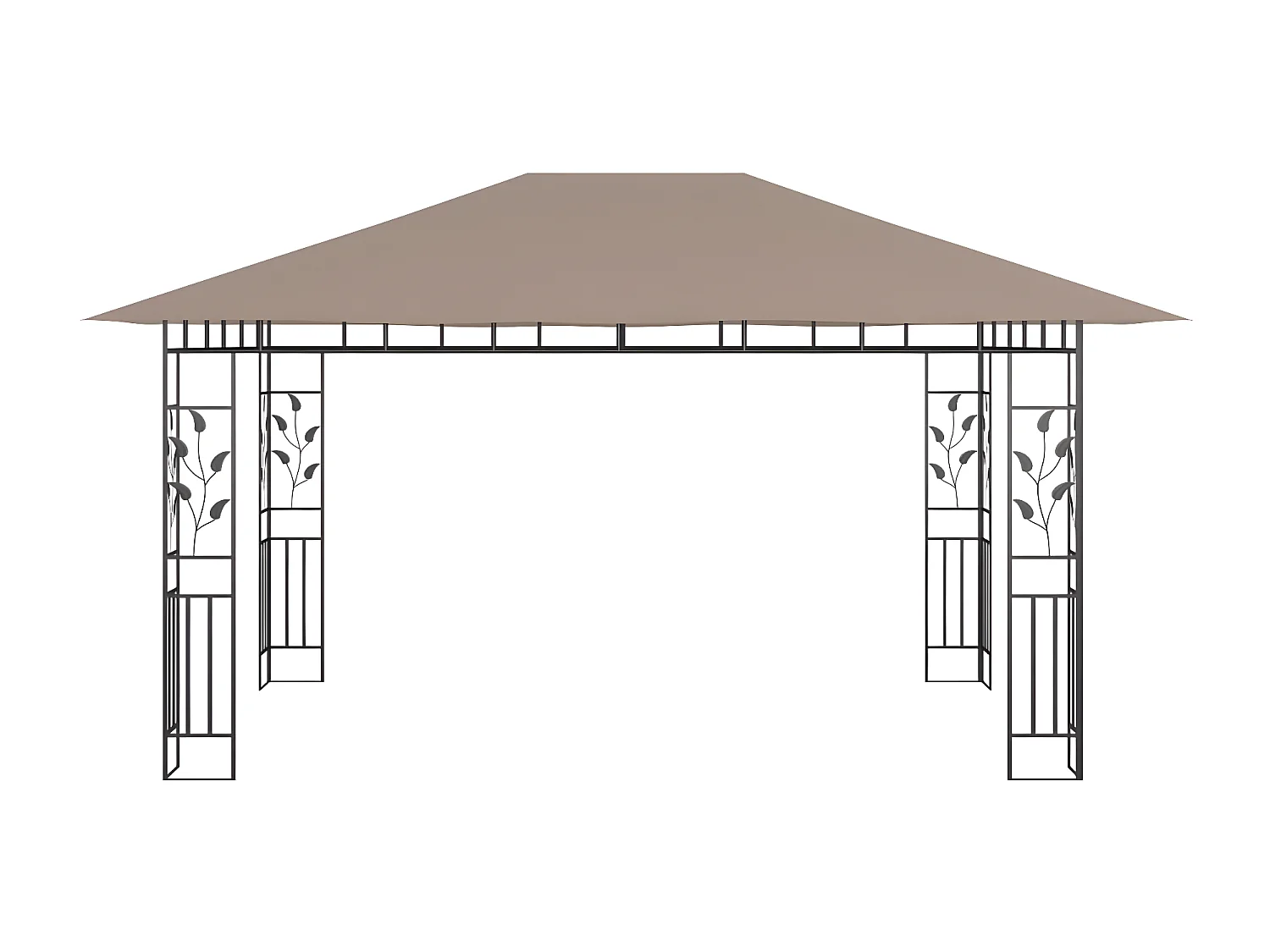 Tonnelle avec moustiquaire 4x3x2,73 m Taupe 180 g/m² WVGQ6011