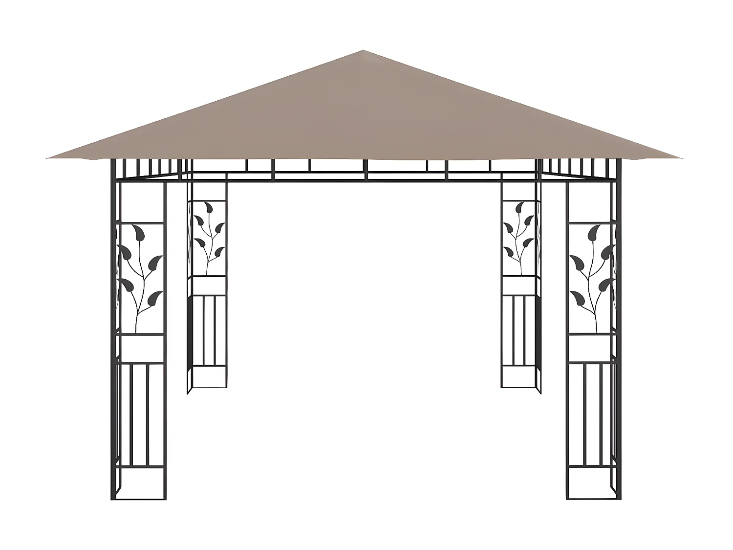 Tonnelle avec moustiquaire 4x3x2,73 m Taupe 180 g/m² WVGQ6011