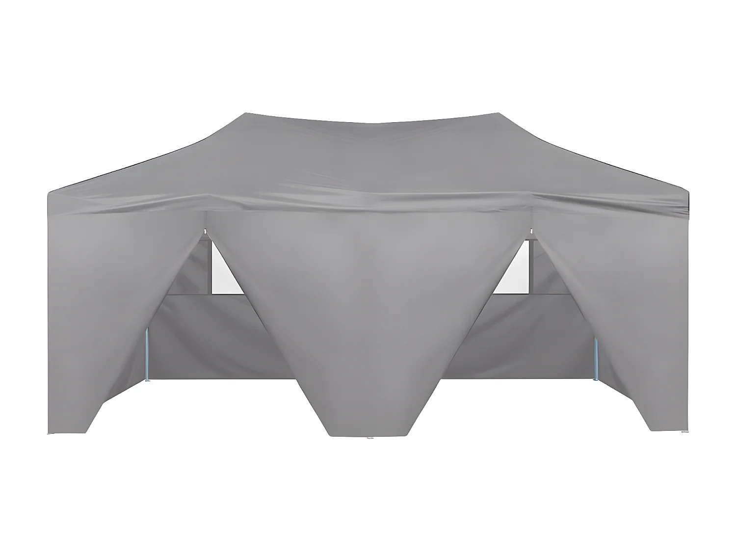 Tenda dobrável profissional festas 4 paredes 3x6m aço antracite PT354555