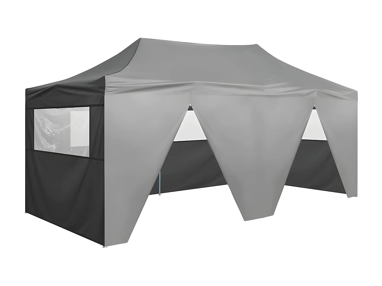 Tente de réception pliable avec 4 parois 3x6 m Acier Anthracite WVGQ6991