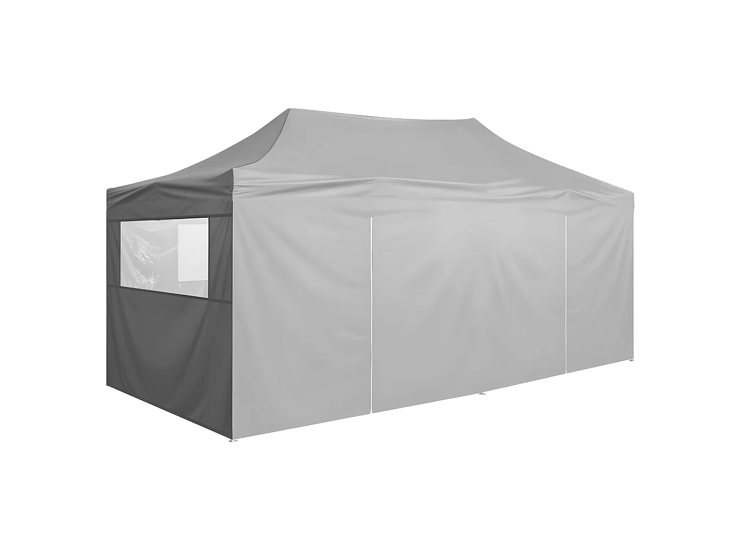 Tente de réception pliable avec 4 parois 3x6 m Acier Anthracite WVGQ6991