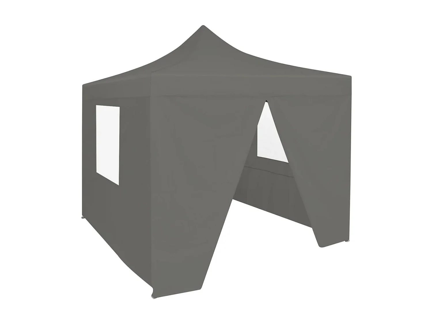 Tenda dobrável profissional festas 4 paredes 2x2m aço antracite PT383529