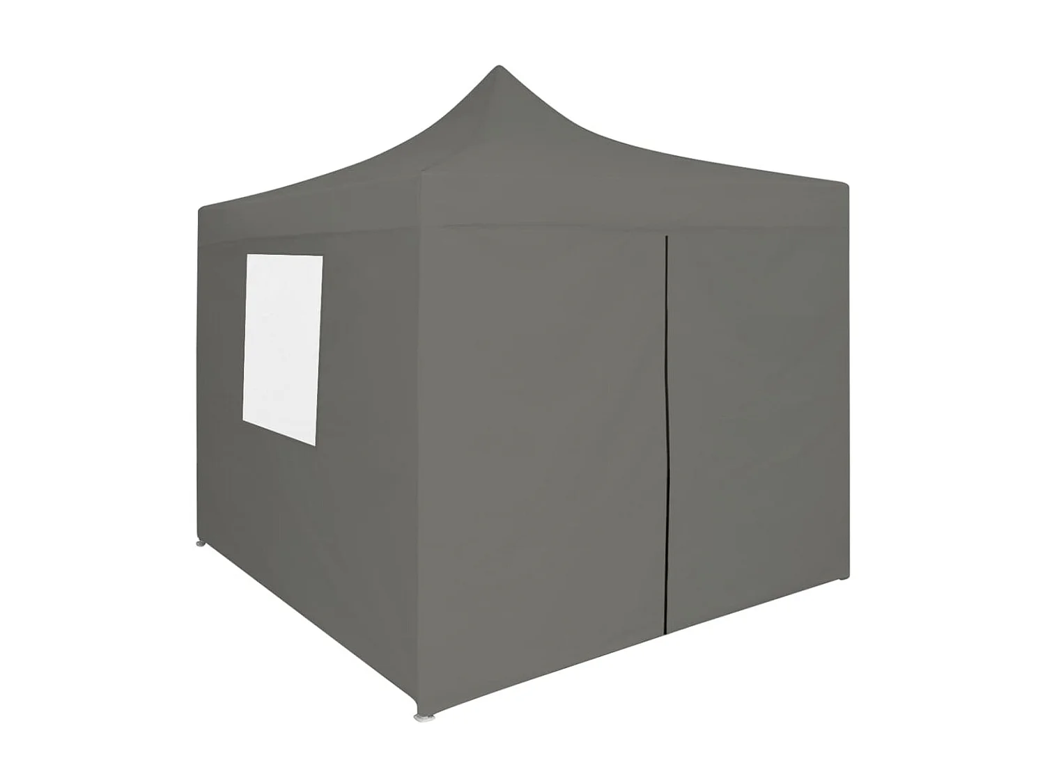 Tenda dobrável profissional festas 4 paredes 2x2m aço antracite PT383529