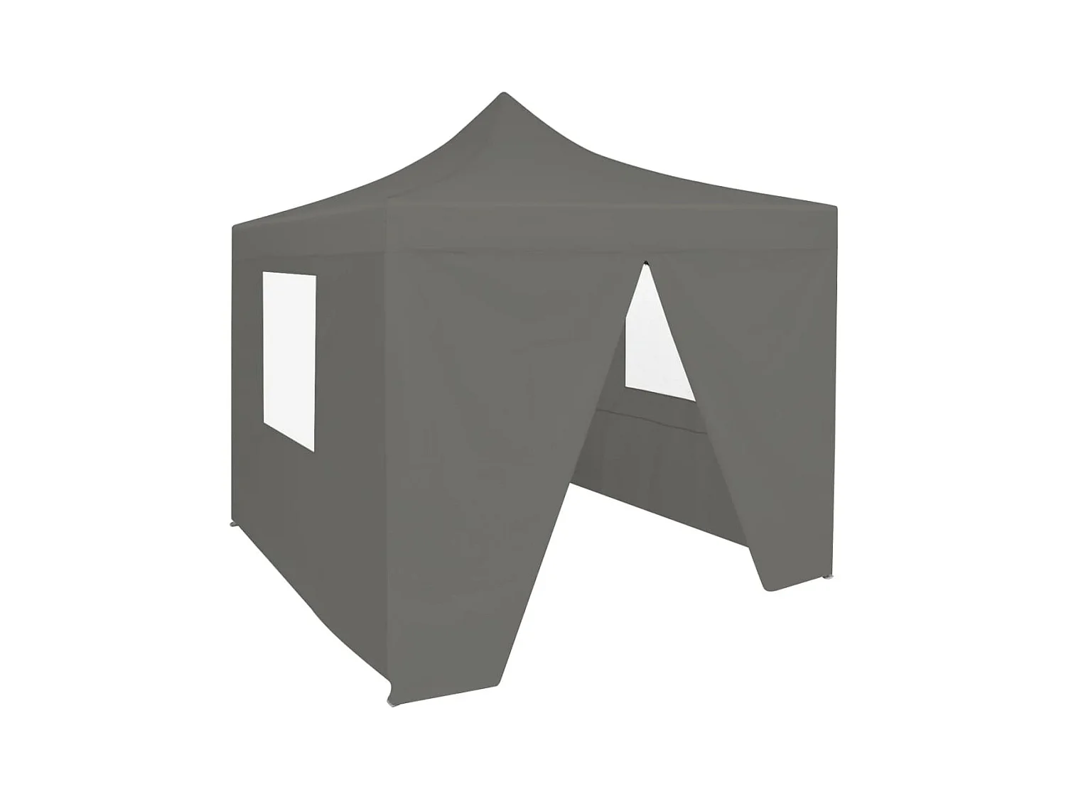 Tente de réception pliable avec 4 parois 2x2 m Acier Anthracite WVGQ2283