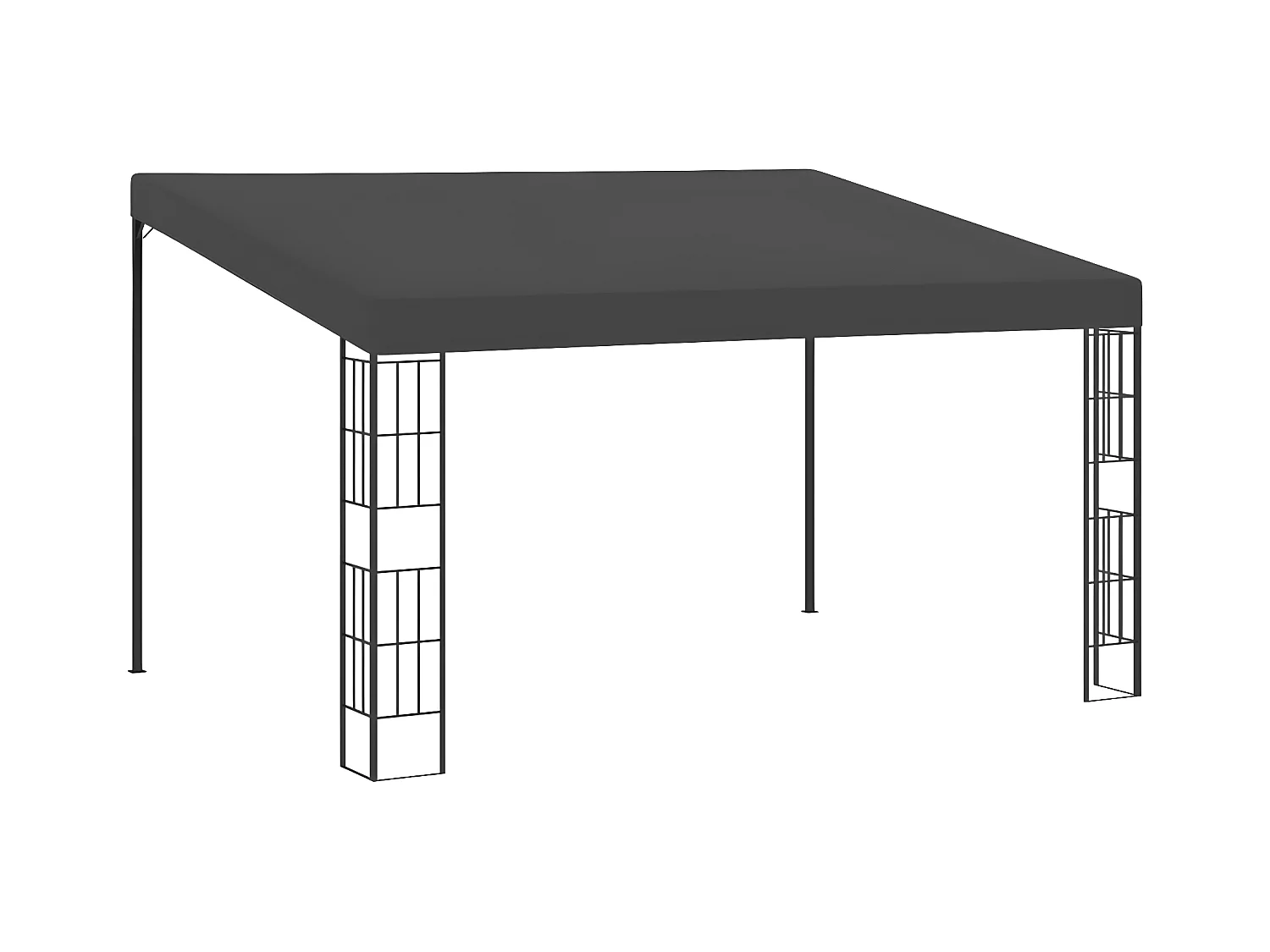 Tonnelle mural 3x4 m Anthracite Tissu WVGQ2611