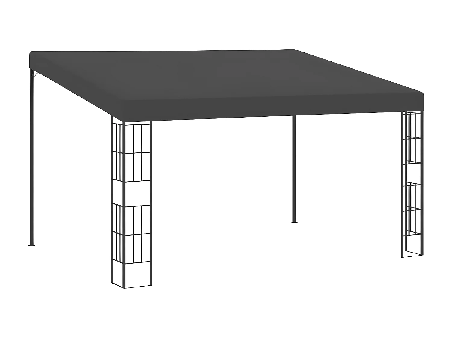 Tonnelle mural 3x4 m Anthracite Tissu WVGQ2611