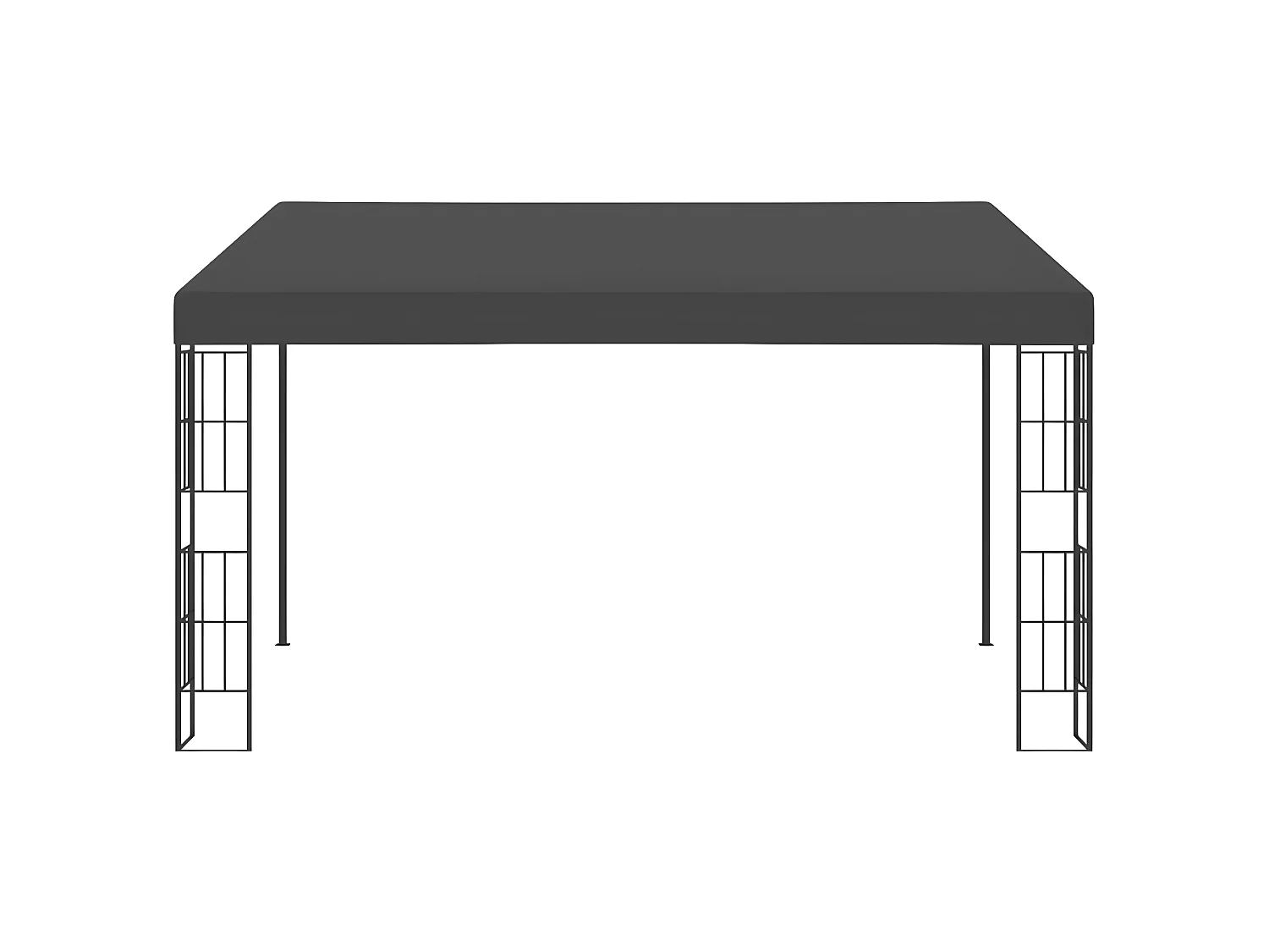 Tonnelle mural 3x4 m Anthracite Tissu WVGQ2611