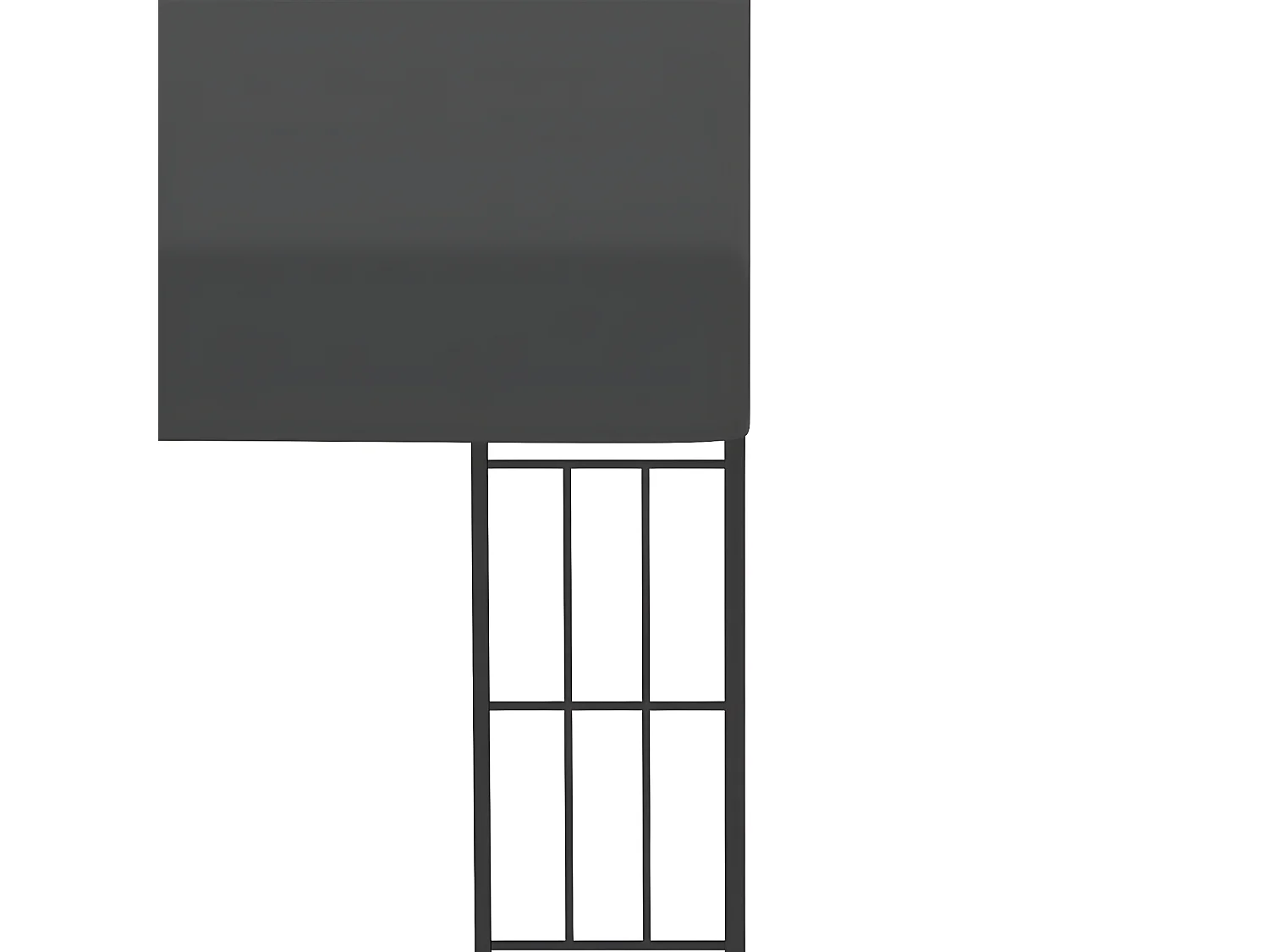 Tonnelle mural 3x4 m Anthracite Tissu WVGQ2611