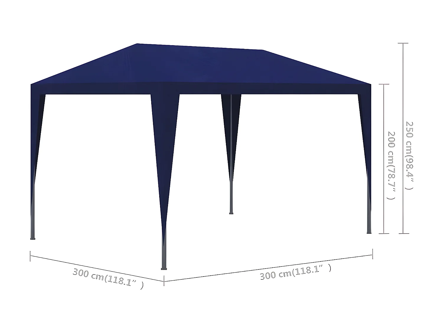 Tenda para festa 3x3 azul PT234019