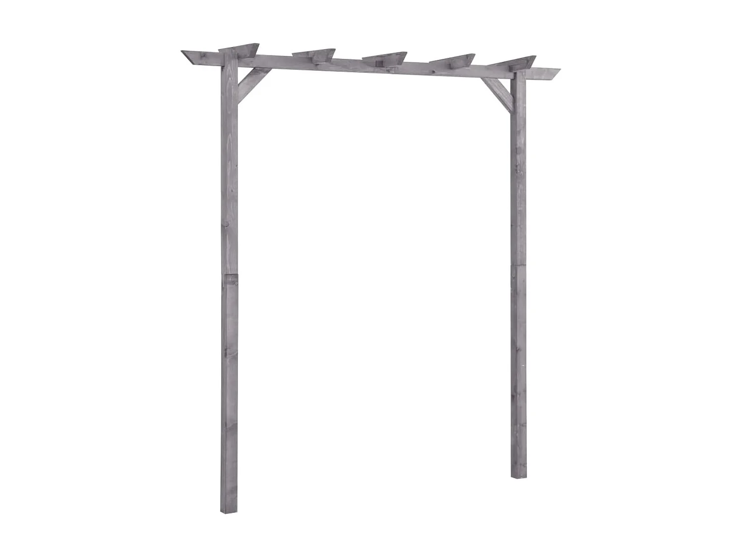 Pergola 200x40x205 cm geïmpregneerd grenenhout grijs NL369520