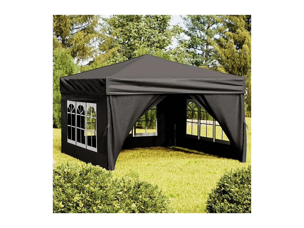 Tente de réception pliable avec parois Noir 3x3 m WVGQ9559