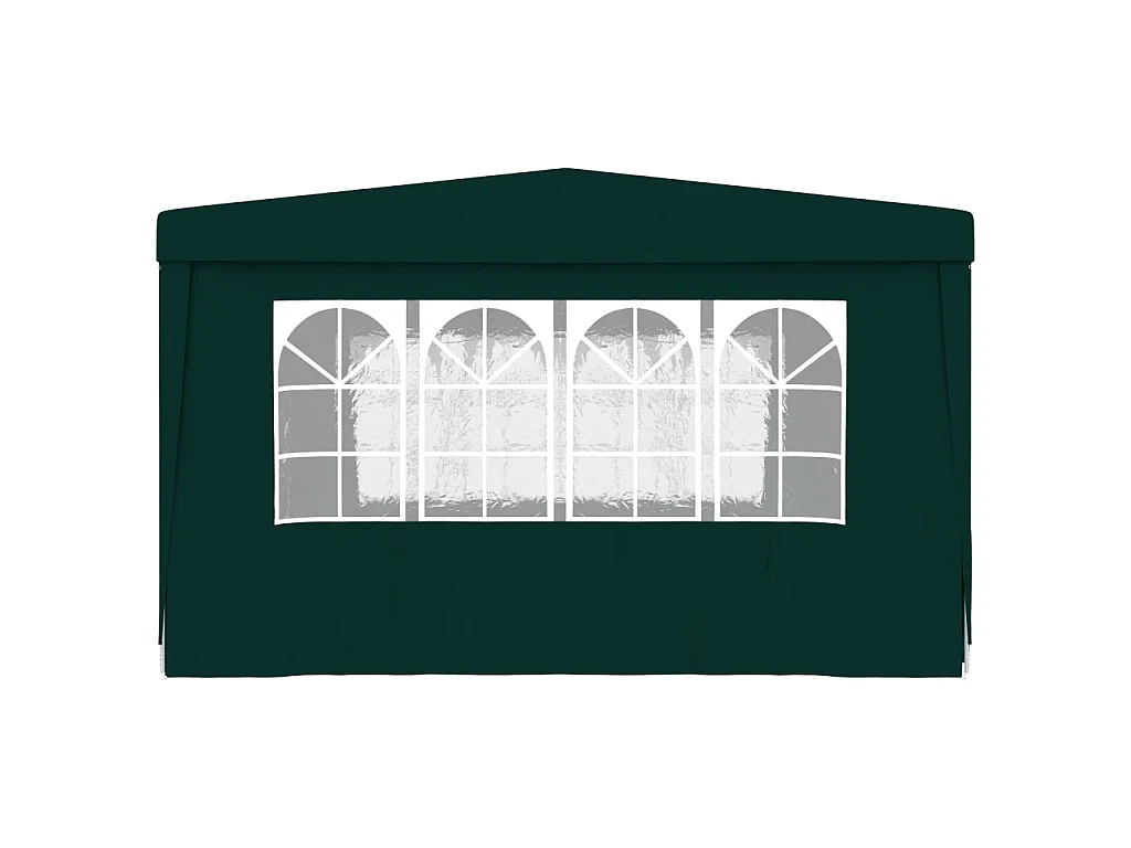 Carpa profesional para fiestas con paredes verde 90 g/m² 4x4 m ES310187