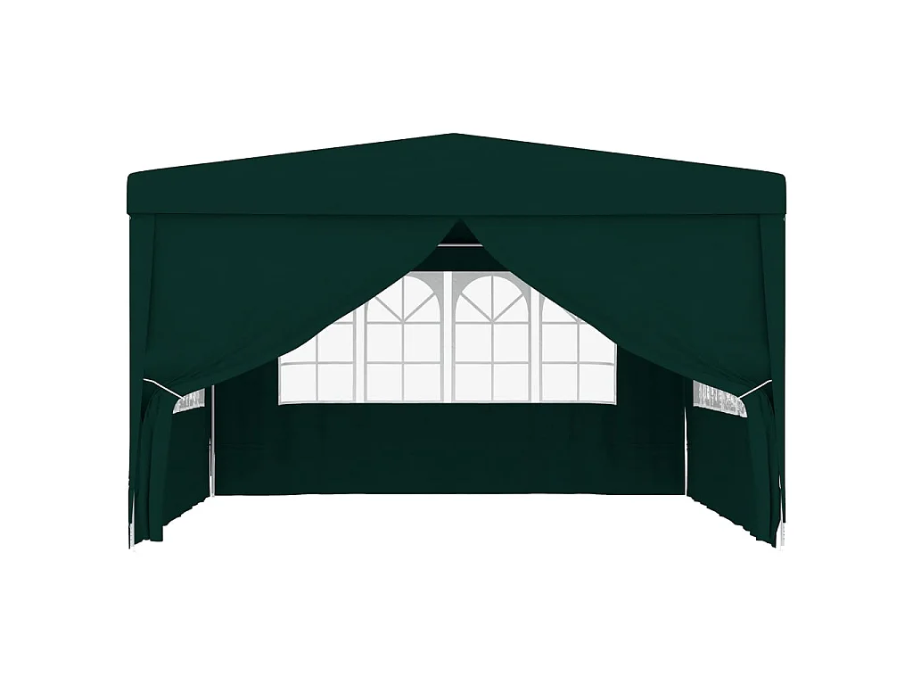 Tenda festas profissional c/ paredes laterais 4x4m 90g/m² verde PT120722