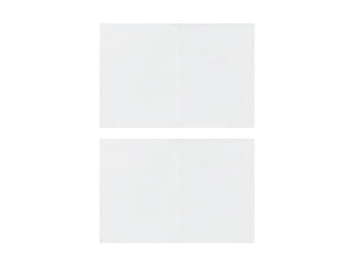 Paredes para carpa de fiestas con cremallera 2 uds PE blanco ES995974