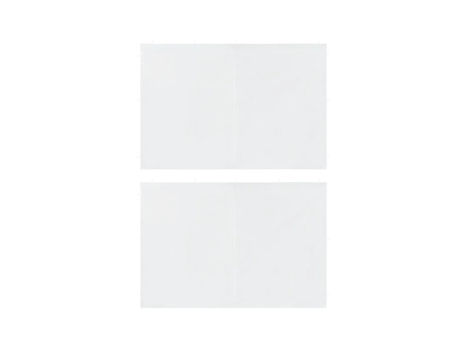 Parois de Tente de réception 2 pcs et fermeture éclair PE Blanc  WVGQ8472