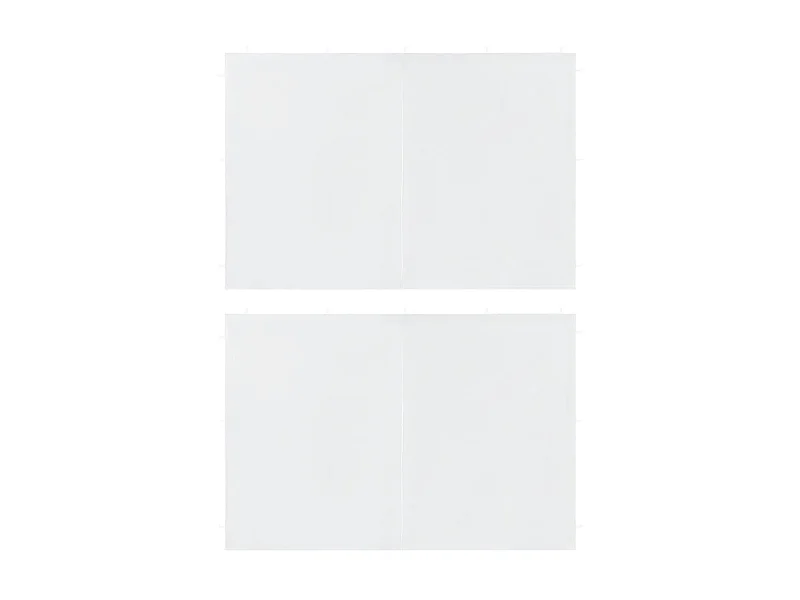 Parois de Tente de réception 2 pcs et fermeture éclair PE Blanc  WVGQ8472