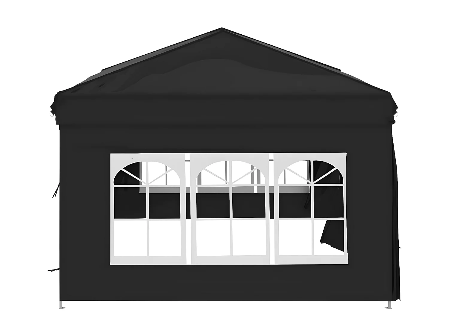 Tente de réception pliable avec parois Noir 3x6 m WVGQ5512