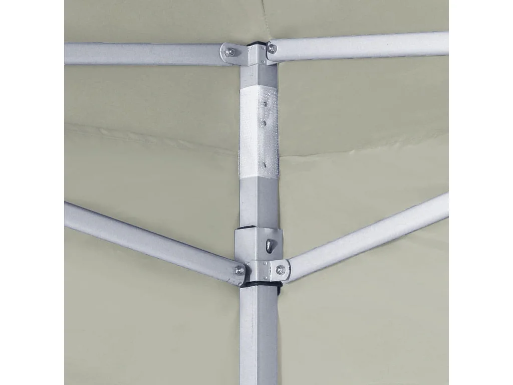 Tente de réception pliable avec 2 parois 2x2 m Acier Crème WVGQ8416