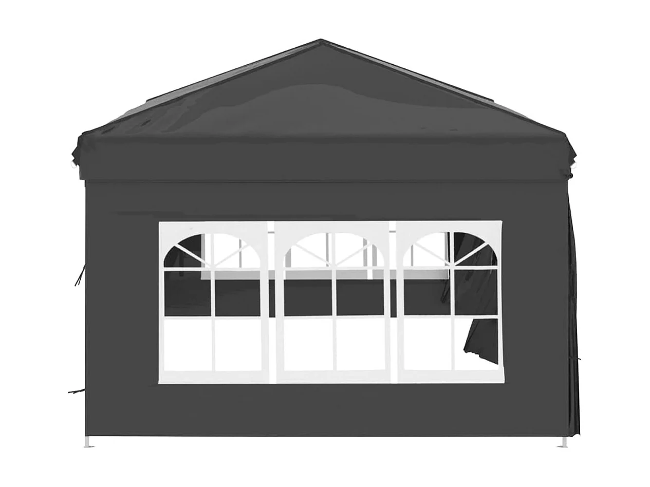 Partytent inklapbaar met zijwanden 3x6 m antracietkleurig NL156532