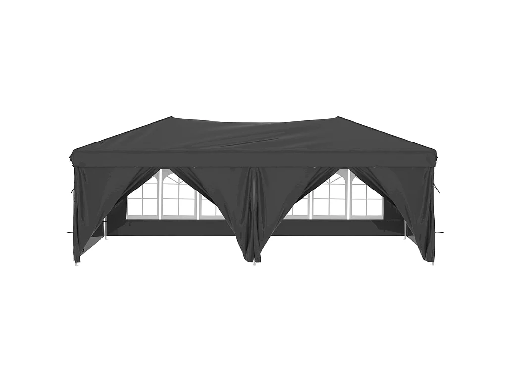 Tente de réception pliable avec parois Anthracite 3x6 m WVGQ3085