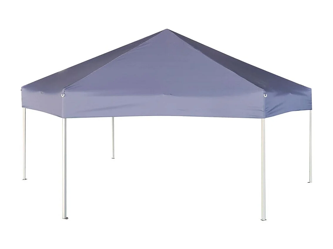Tonnelle hexagonal avec 6 parois latérales 3,6x3,1m Bleu foncé WVGQ4070