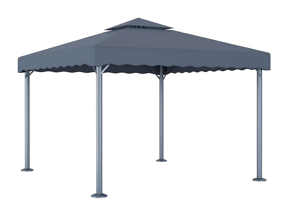 Prieel 300x300 cm aluminium antraciet NL267343