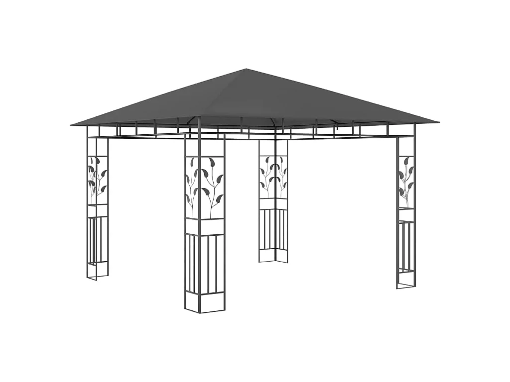 Gazebo - Tenda de recepção com rede mosquiteira 3x3x2,73 m 180 g/m² antracite PT482862