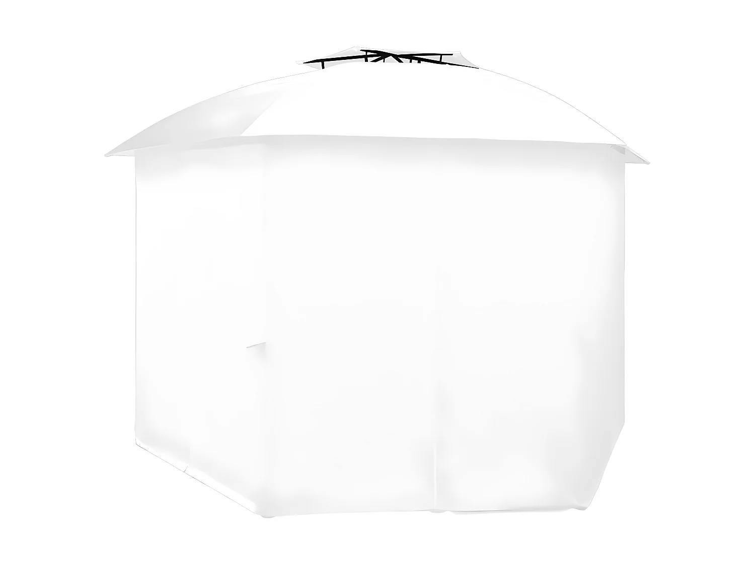 Tonnelle de jardin avec rideaux 360x312x265 cm Blanc 180 g/m² WVGQ7422