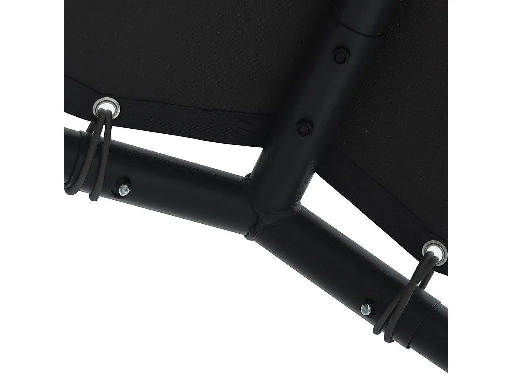 Tenda com toldo 4x3 m aço e tecido antracite PT465827