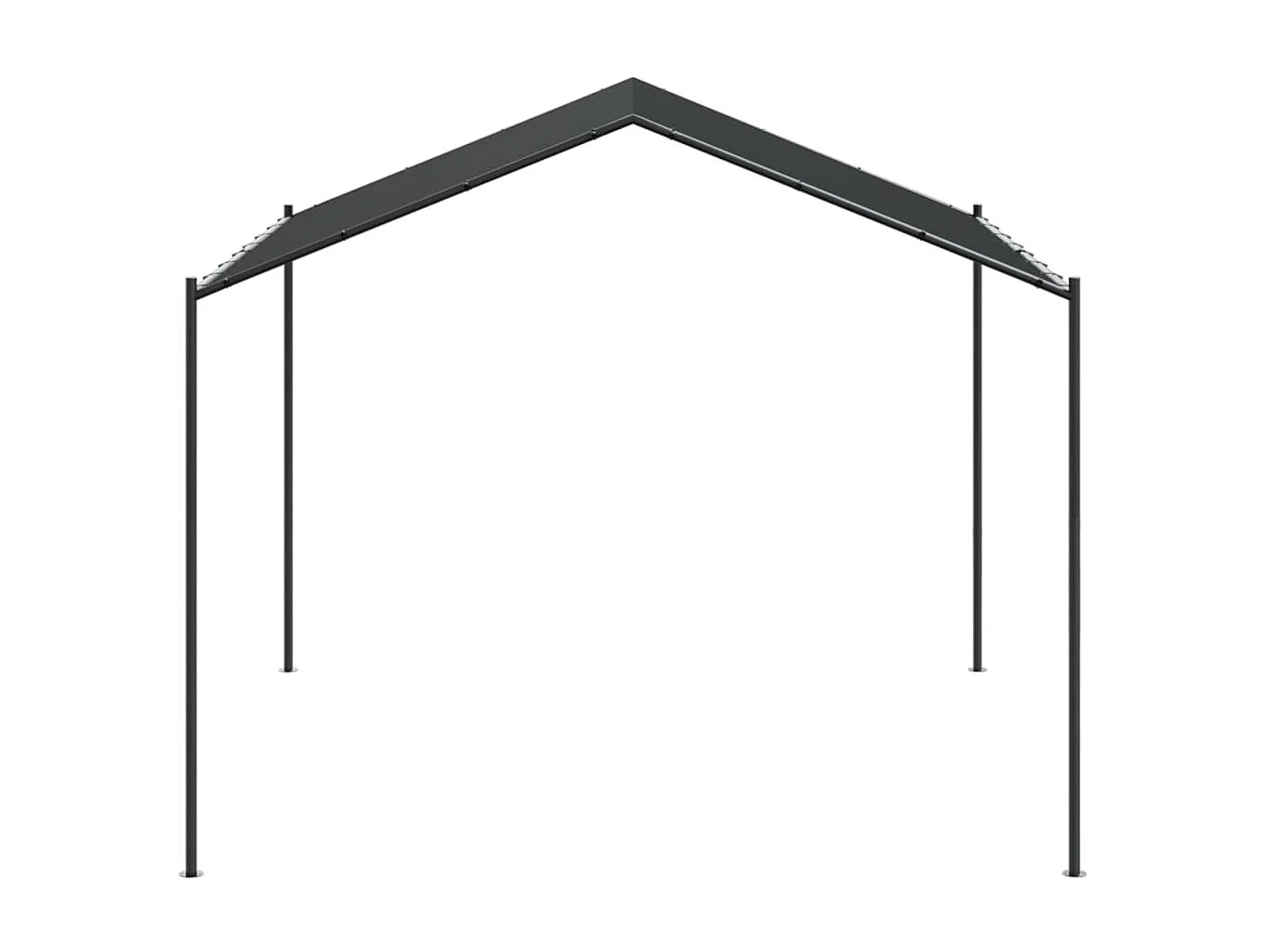 Tente à auvent anthracite 4x3 m acier et tissu WVGQ7179