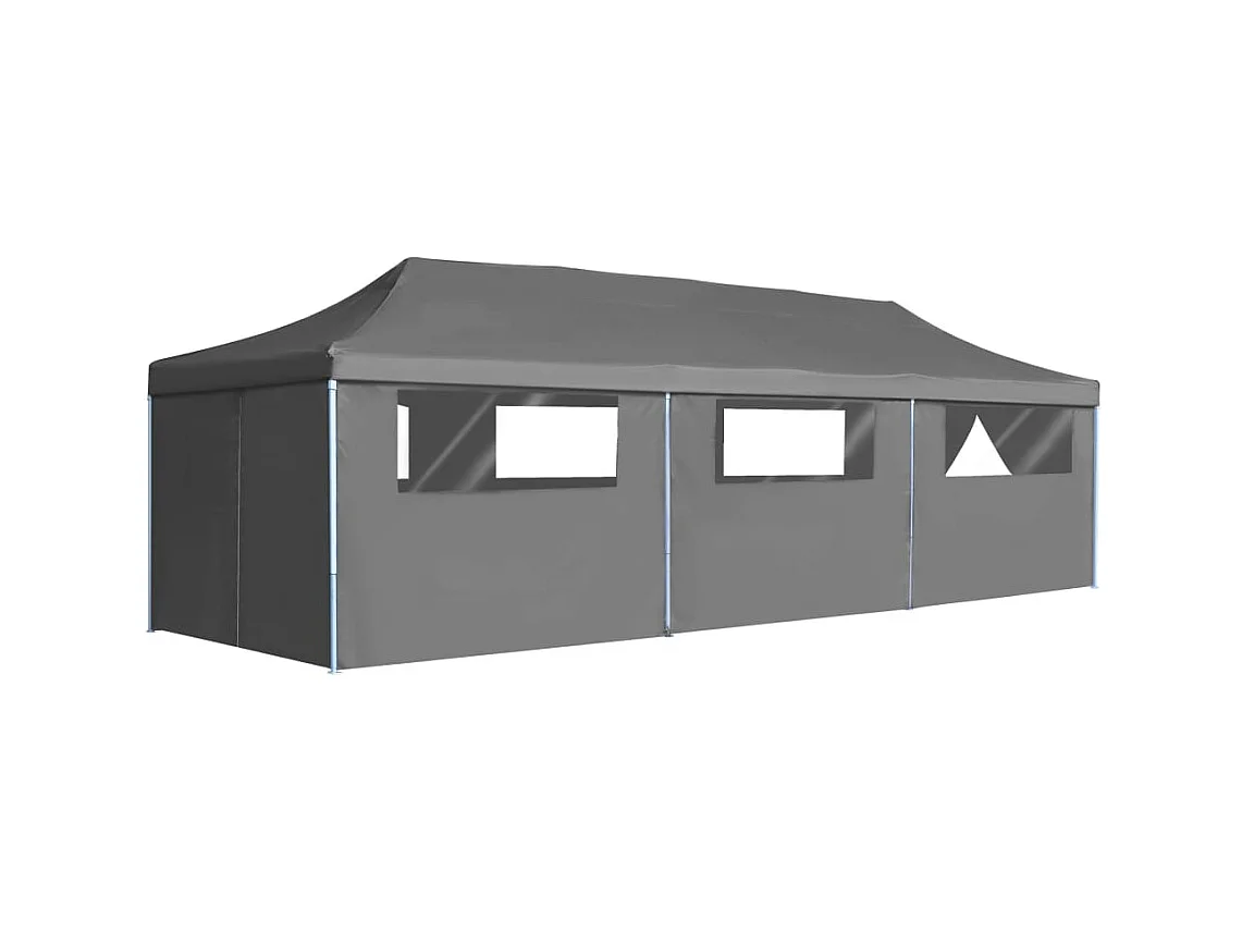 Tenda para festas pop-up dobrável c/ 8 paredes 3x9 m antracite PT170884