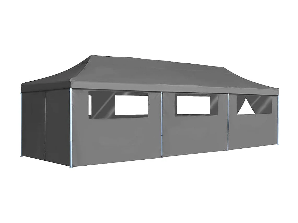 Tenda para festas pop-up dobrável c/ 8 paredes 3x9 m antracite PT170884