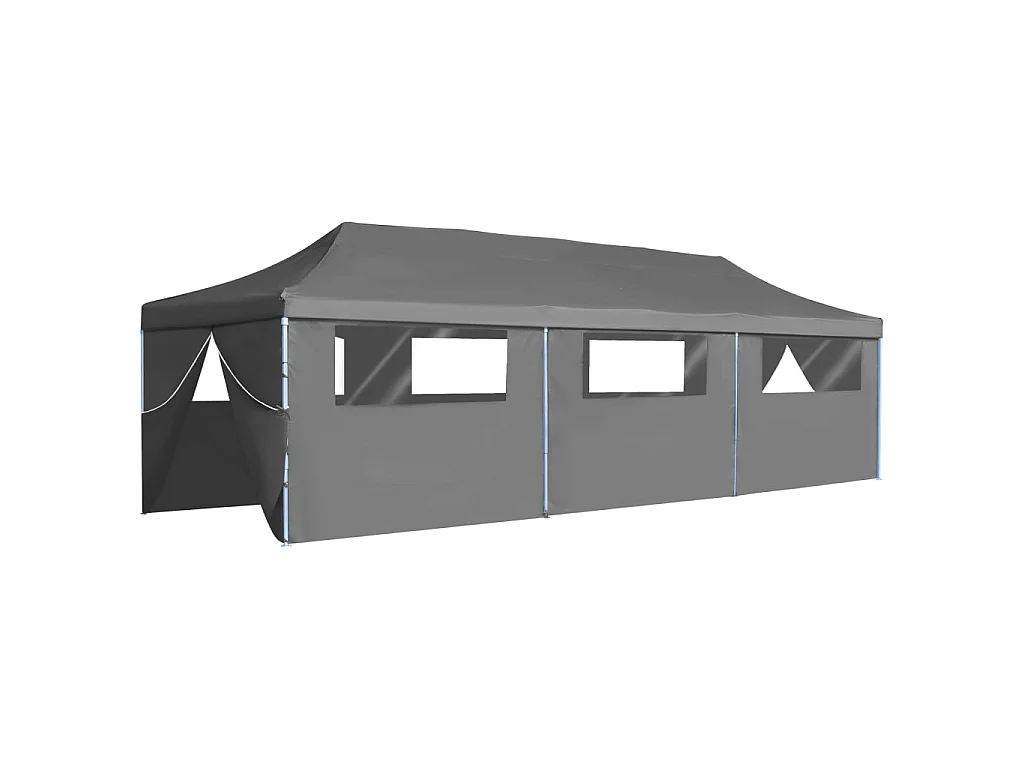 Tenda para festas pop-up dobrável c/ 8 paredes 3x9 m antracite PT170884
