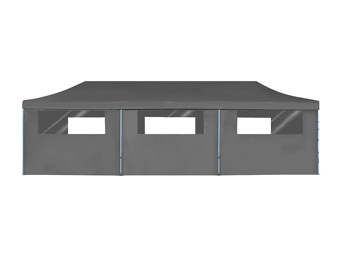 Tenda para festas pop-up dobrável c/ 8 paredes 3x9 m antracite PT170884