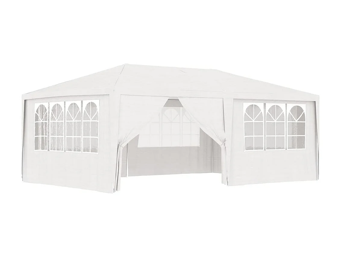 Tente de réception et parois latérales 4x6 m Blanc 90 g/m² WVGQ7419
