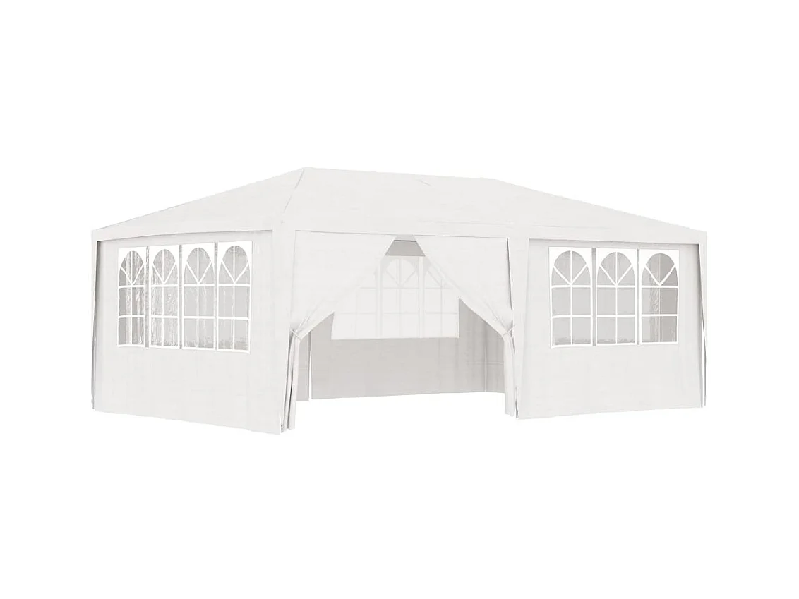 Tente de réception et parois latérales 4x6 m Blanc 90 g/m² WVGQ7419