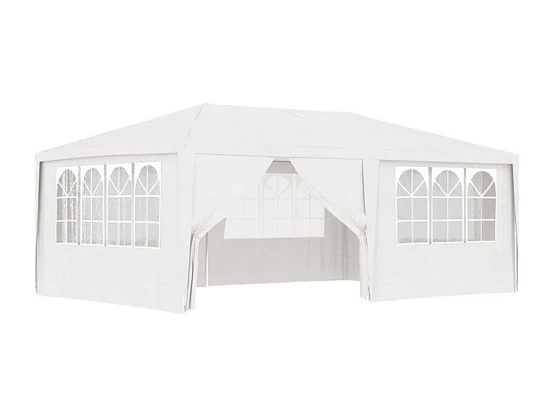 Tente de réception et parois latérales 4x6 m Blanc 90 g/m² WVGQ7419