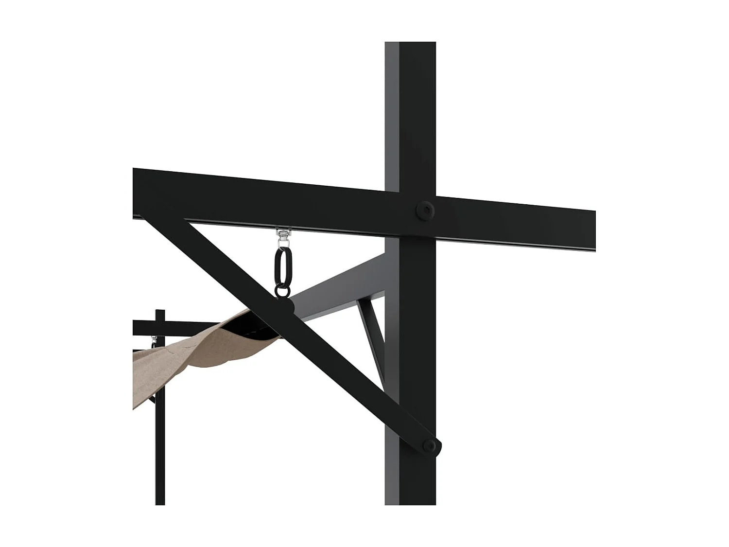 Pergola avec toit rétractable taupe 395x292x230 cm WVGQ2273