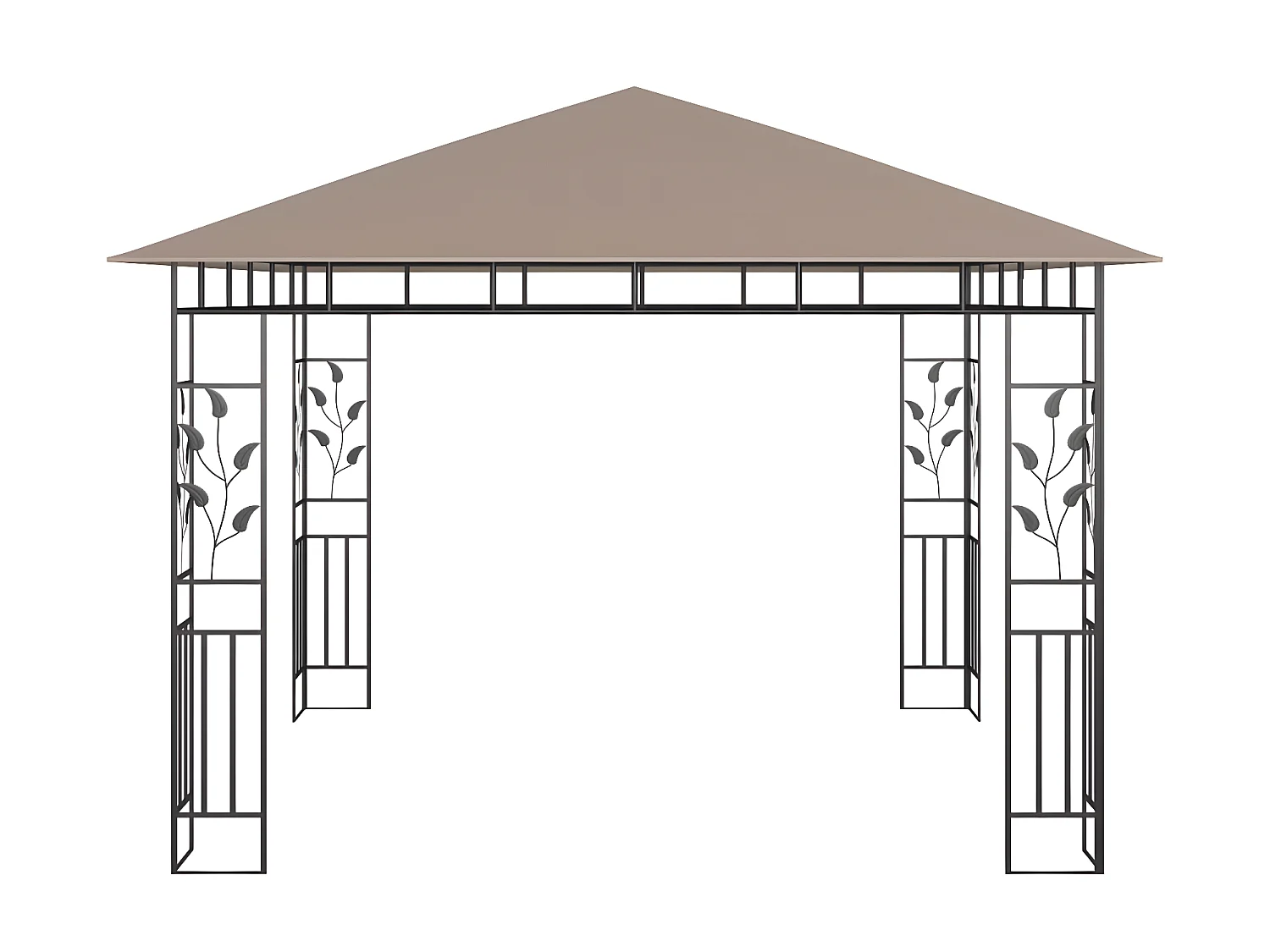 Tonnelle avec moustiquaire 3x3x2,73 m Taupe 180 g/m² WVGQ7268
