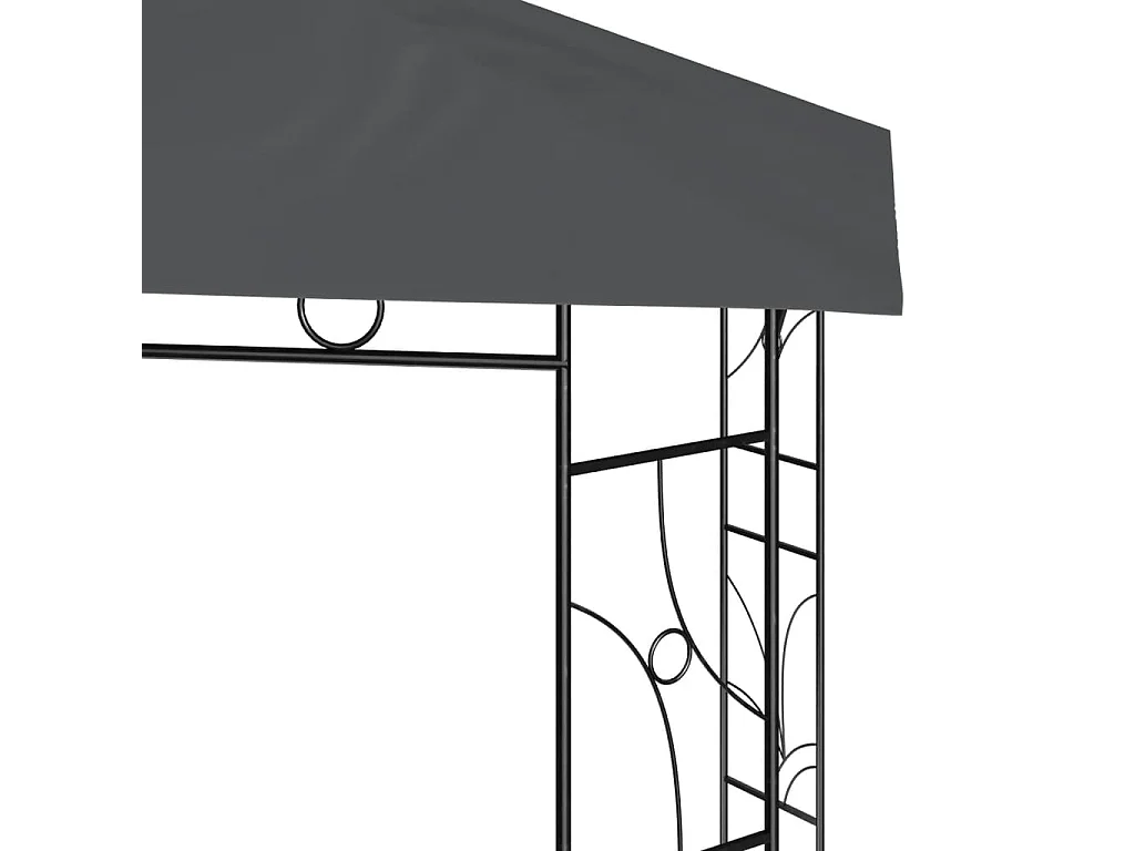 Gazebo - Tenda de recepção 3x3x2,7 m 160 g/m² antracite PT134742