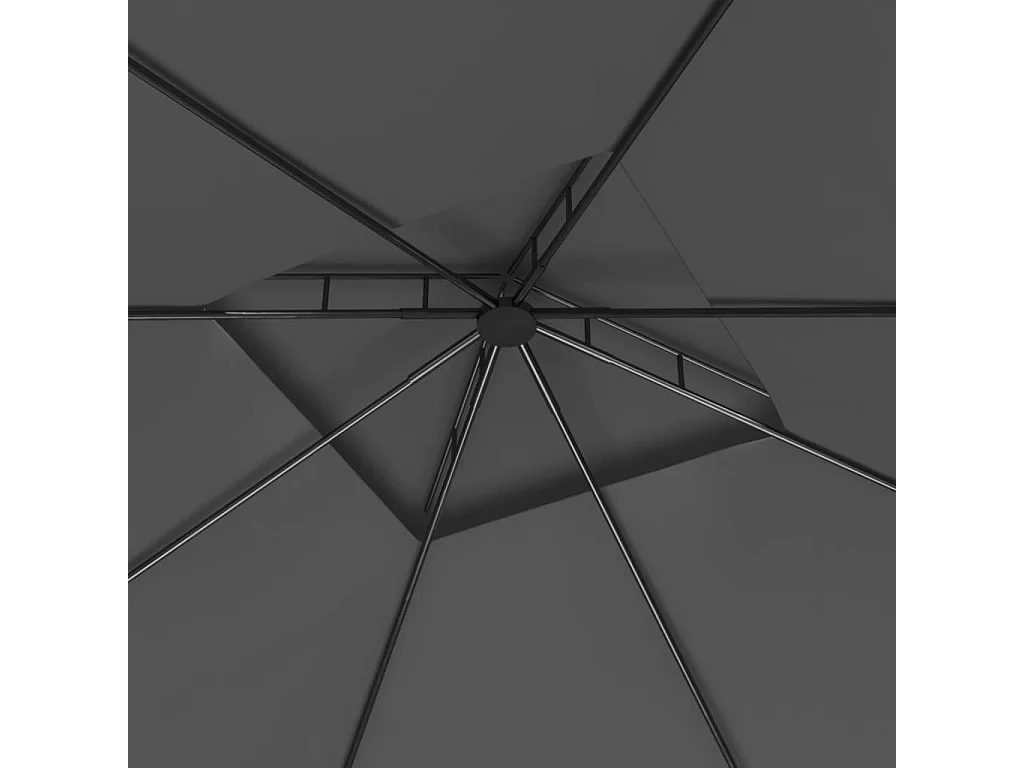 Gazebo - Tenda de recepção 3x3x2,7 m 160 g/m² antracite PT134742