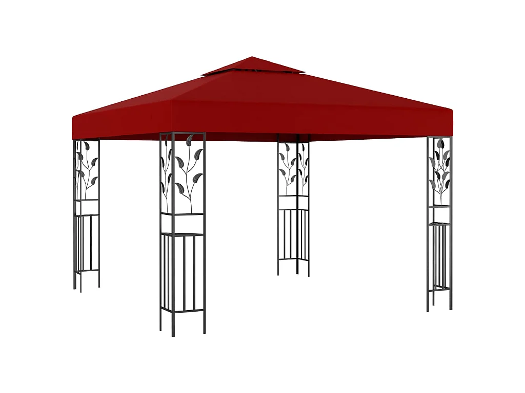 Gazebo - Tenda de recepção 3x3 m vermelho tinto PT316783