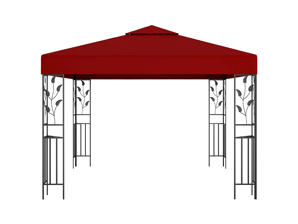 Gazebo - Tenda de recepção 3x3 m vermelho tinto PT316783